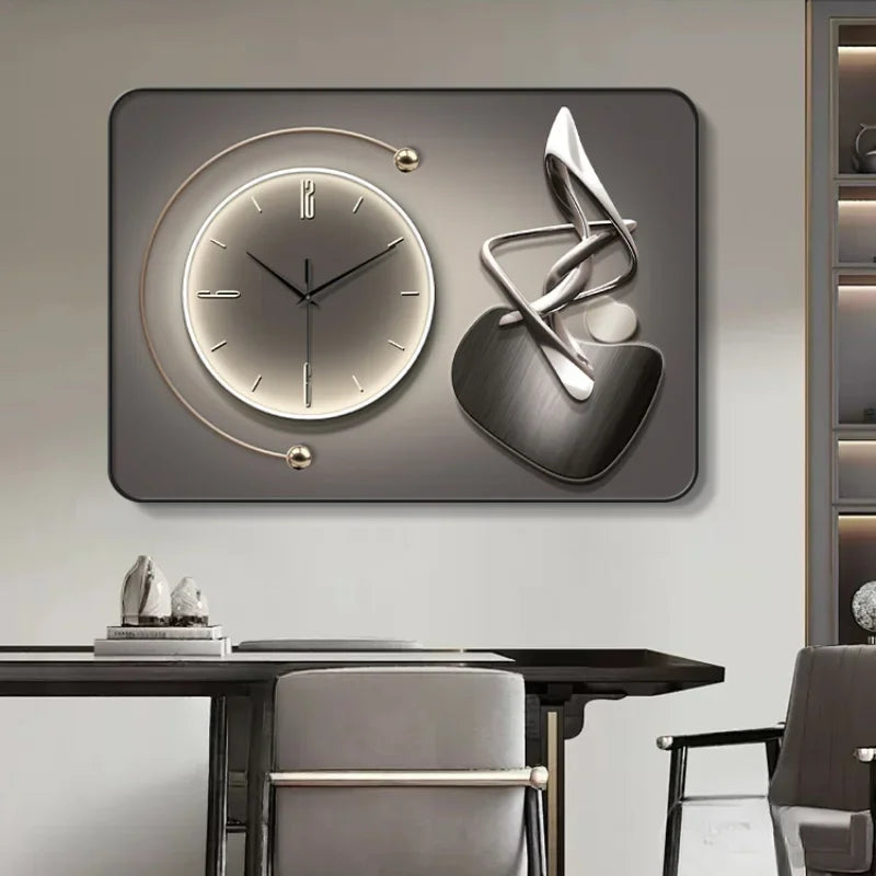 Modern Light Luxury Restaurant Decorative Wall Clock Creative Silent Living Room Home Clock